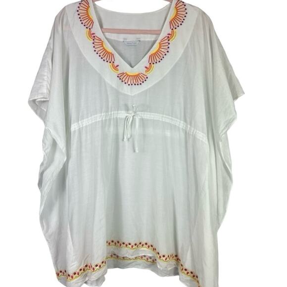 Trina Turk Top crochet design drawstring short sleeve - Picture 1 of 8